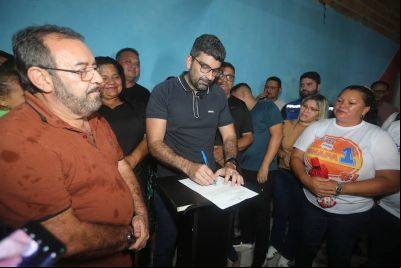 notícia: Prefeitura de Ananindeua assina ordem de serviço para início do Sistema de Saneamento Integrado no bairro do Icuí Laranjeiras
